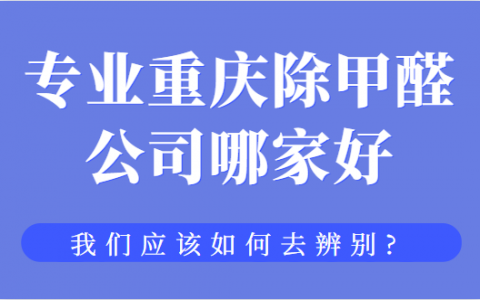专业重庆除甲醛公司哪家好？